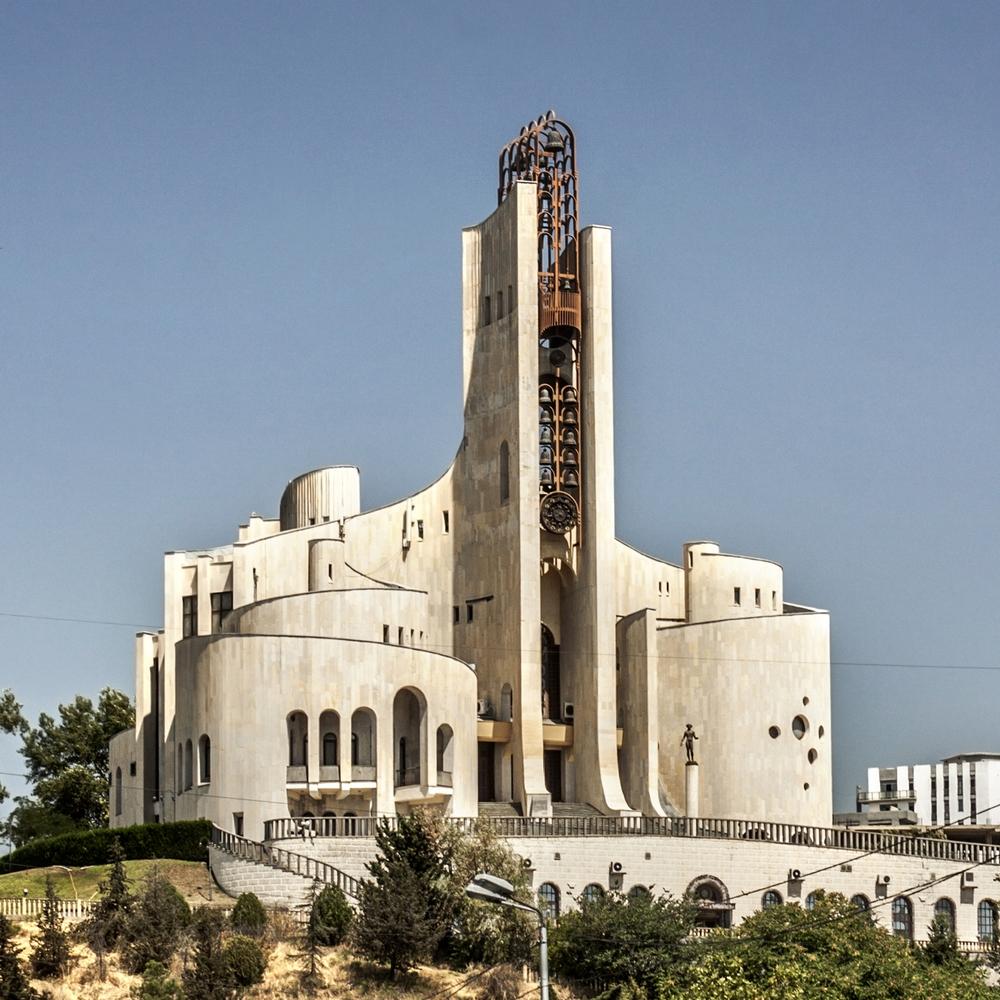 Soviet architecture: the Palace of Ceremonial Events in Tbilisi, Georgia.