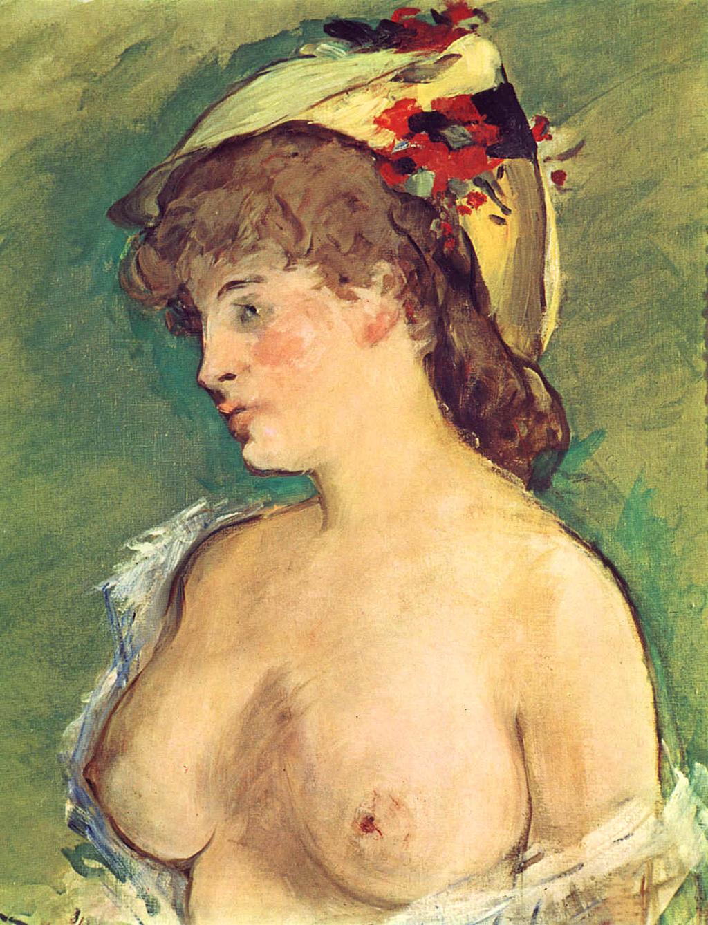 Blonde Woman with Bare Breasts, 1879