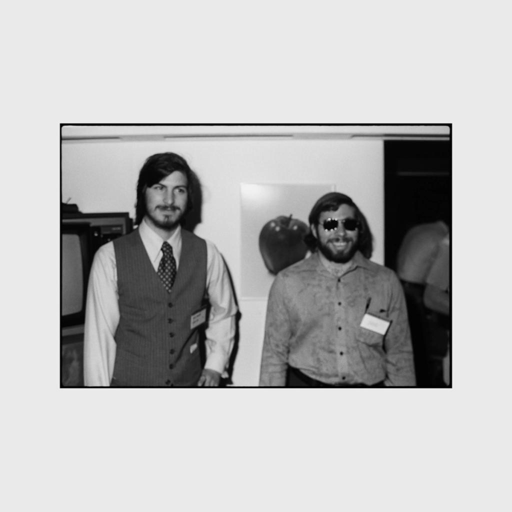 Steve Jobs and Steve Wozniak at the first West Coast Computer Faire, 1977
