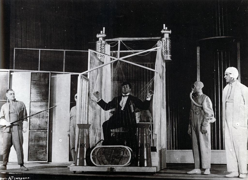 Alexander Rodchenko. Set and costume design for Vladimir Mayakovsky's play The Bedbug. State Meyerhold Theatre, 1929