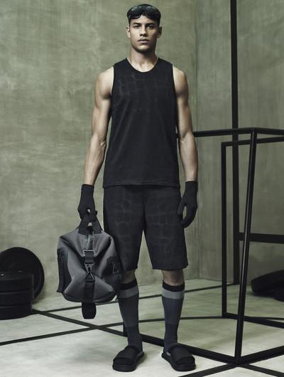 Alexander Wang x H&M men's athletic look with vest, shorts and bag