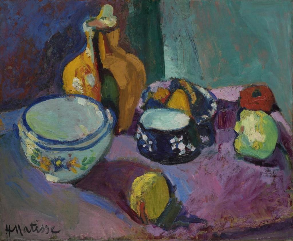 Dishes and Fruit. Yellow-Lilac Still Life, 1901