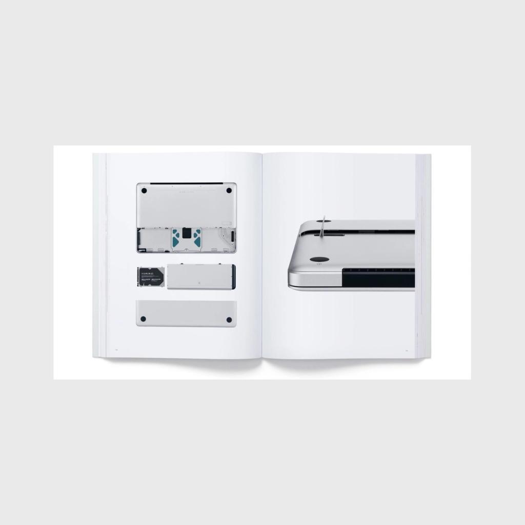 A spread featuring a disassembled aluminium MacBook laptop enclosure