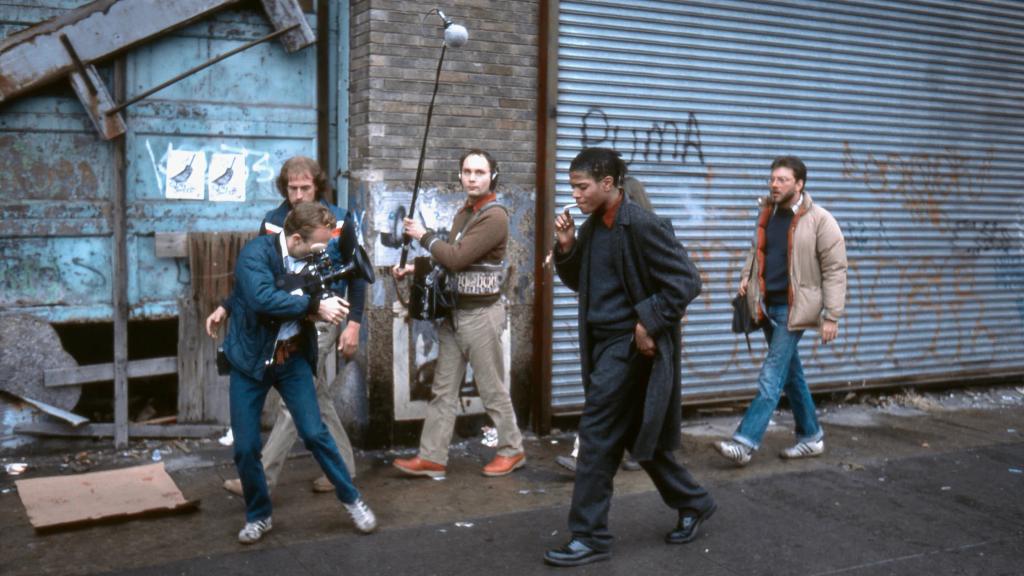 On the set of Downtown 81 with Jean-Michel Basquiat
