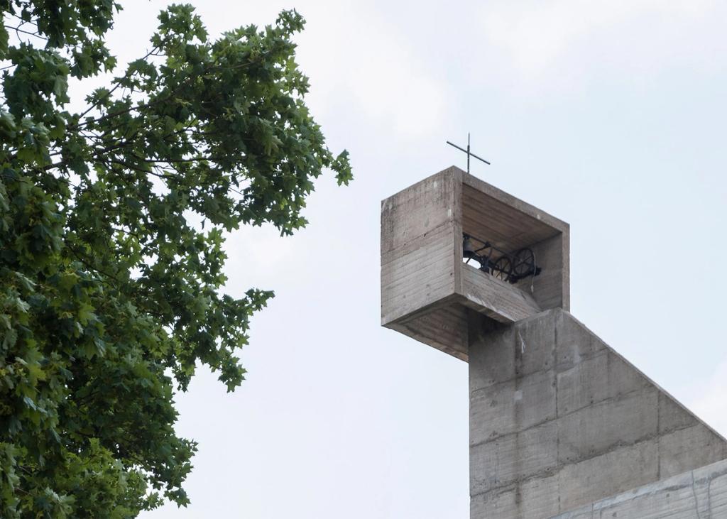 La Tourette Monastery, a solid concrete volume and façade with cell loggias