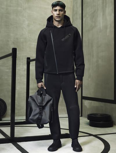 Black neoprene hoodie and trousers from the Alexander Wang x H&M collection