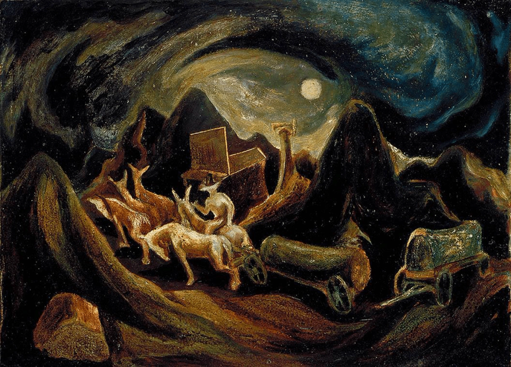 Pollock's work in the styles of Regionalism and Muralism