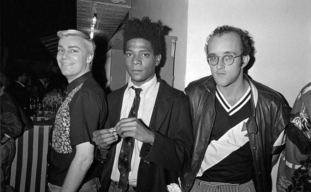 John Sex, Jean-Michel Basquiat and Keith Haring at AREA, 1985