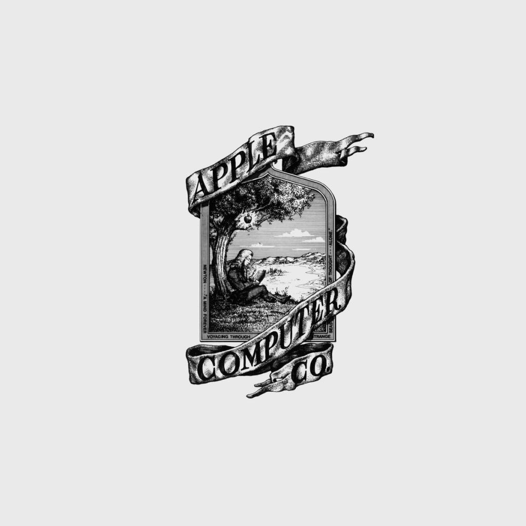 The first Apple logo, 1976