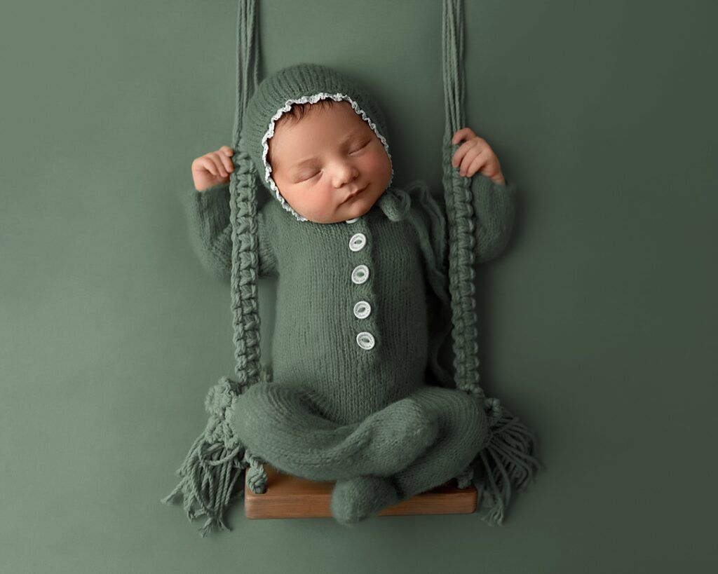 Baby in a prop during the session