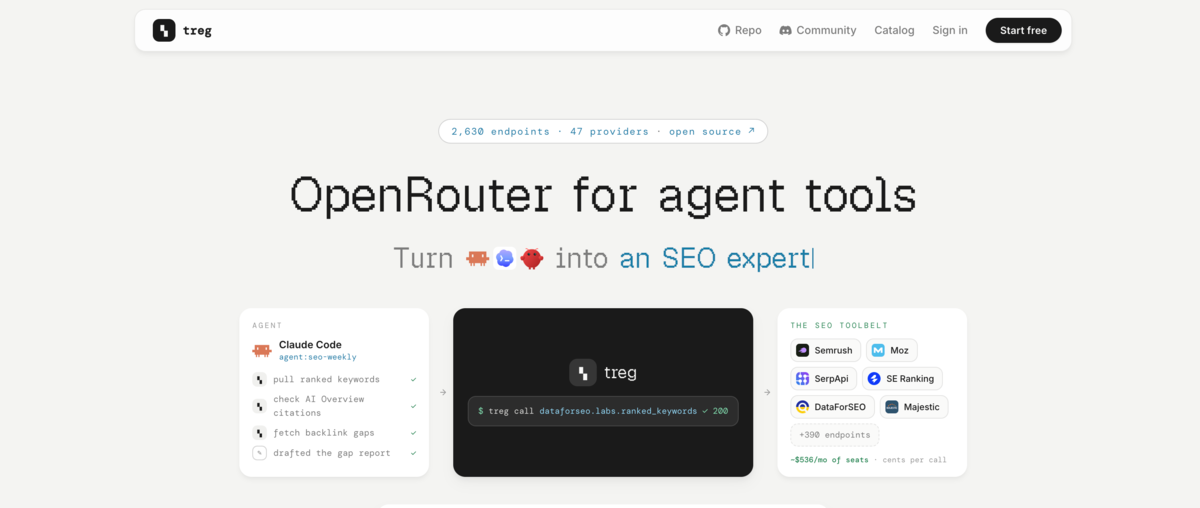 Treg Agent Tools interface