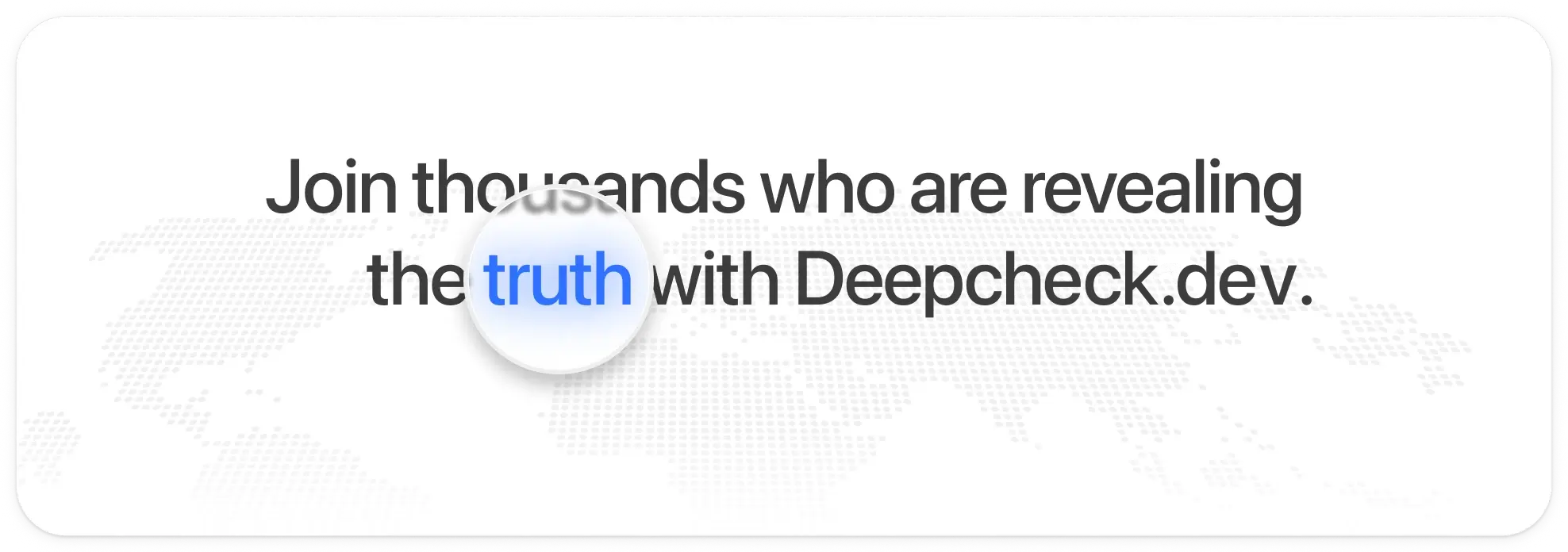 DeepCheck Data Science  interface