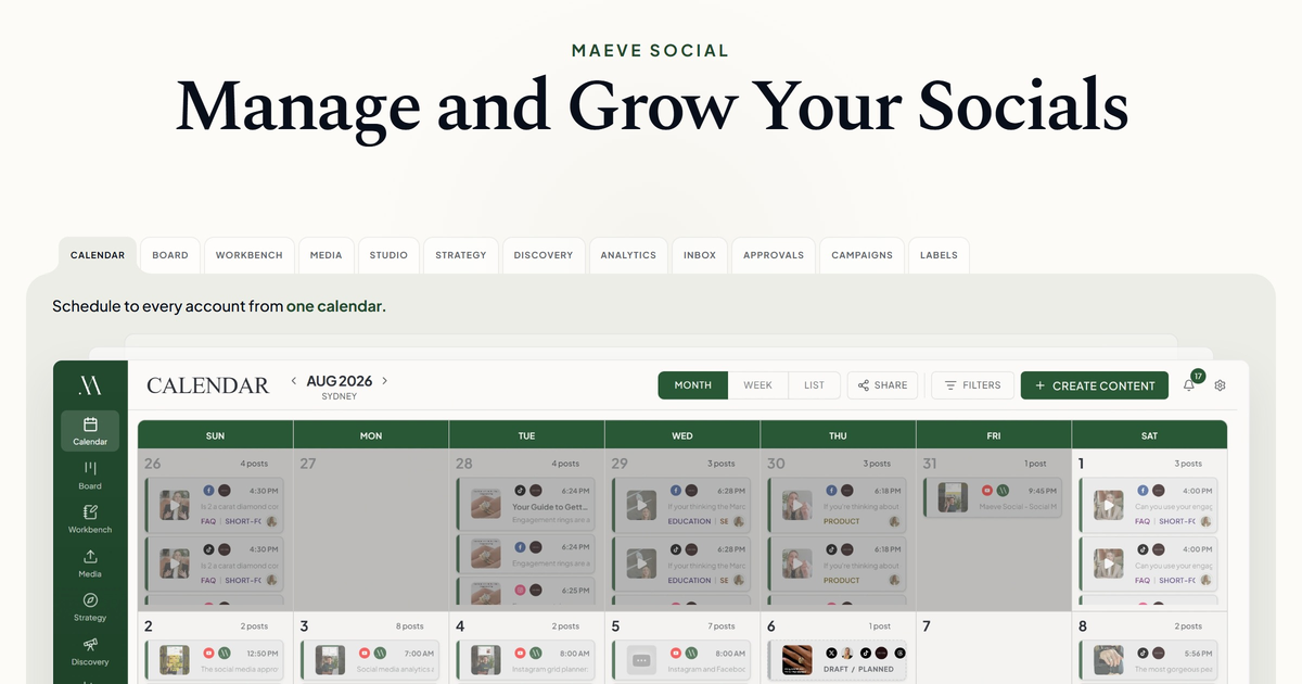 Maeve Social Agent Tools interface