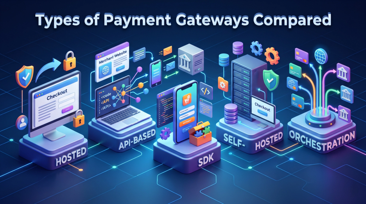 Comparison of hosted, API-based, SDK, self-hosted and orchestration gateway types