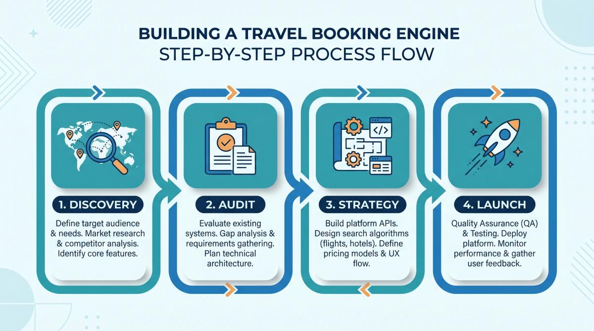 travel booking engine build proces Cinute InfoMedia