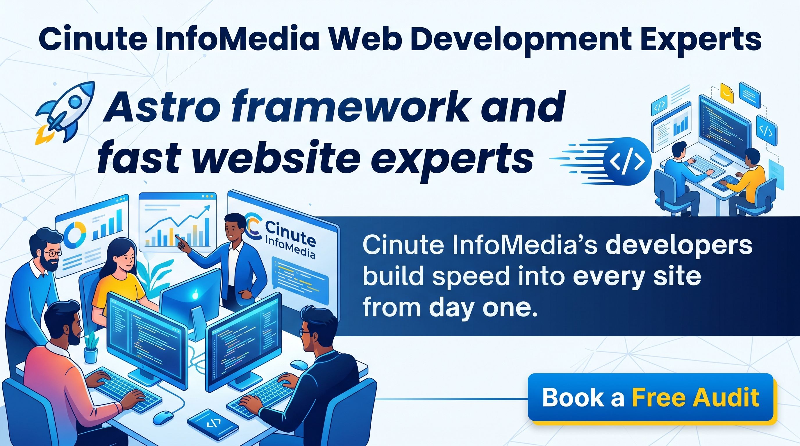 Cinute InfoMedia team Astro framework and fast website experts