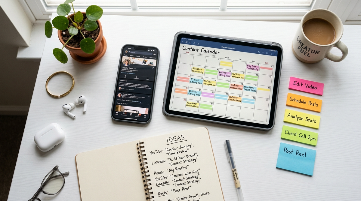 Content planning workspace for LinkedIn posts