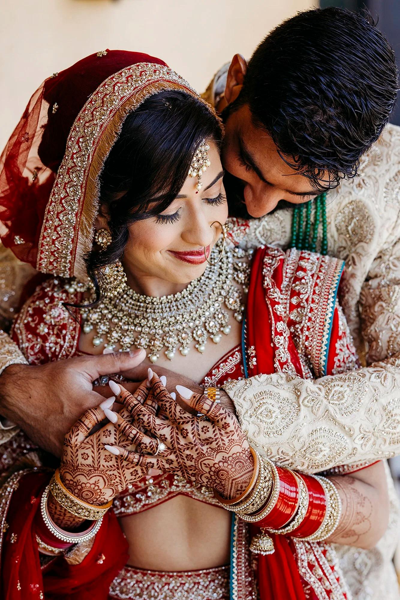 Small wedding ceremony in a garden setting in the Bay Area