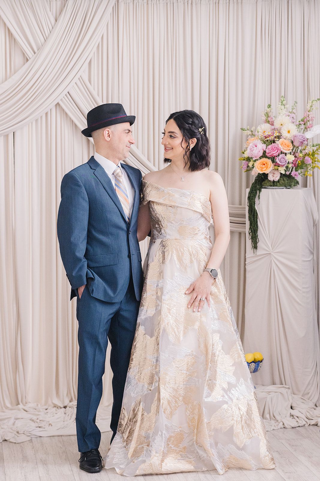 Bay Area wedding couple in fall light