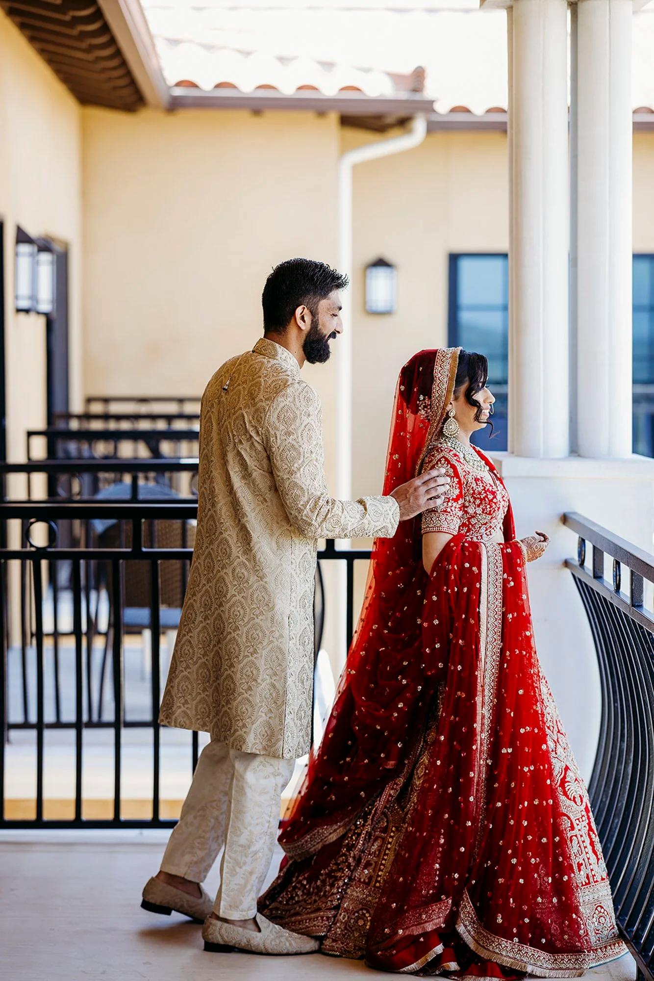 Getting ready for a wedding day photo