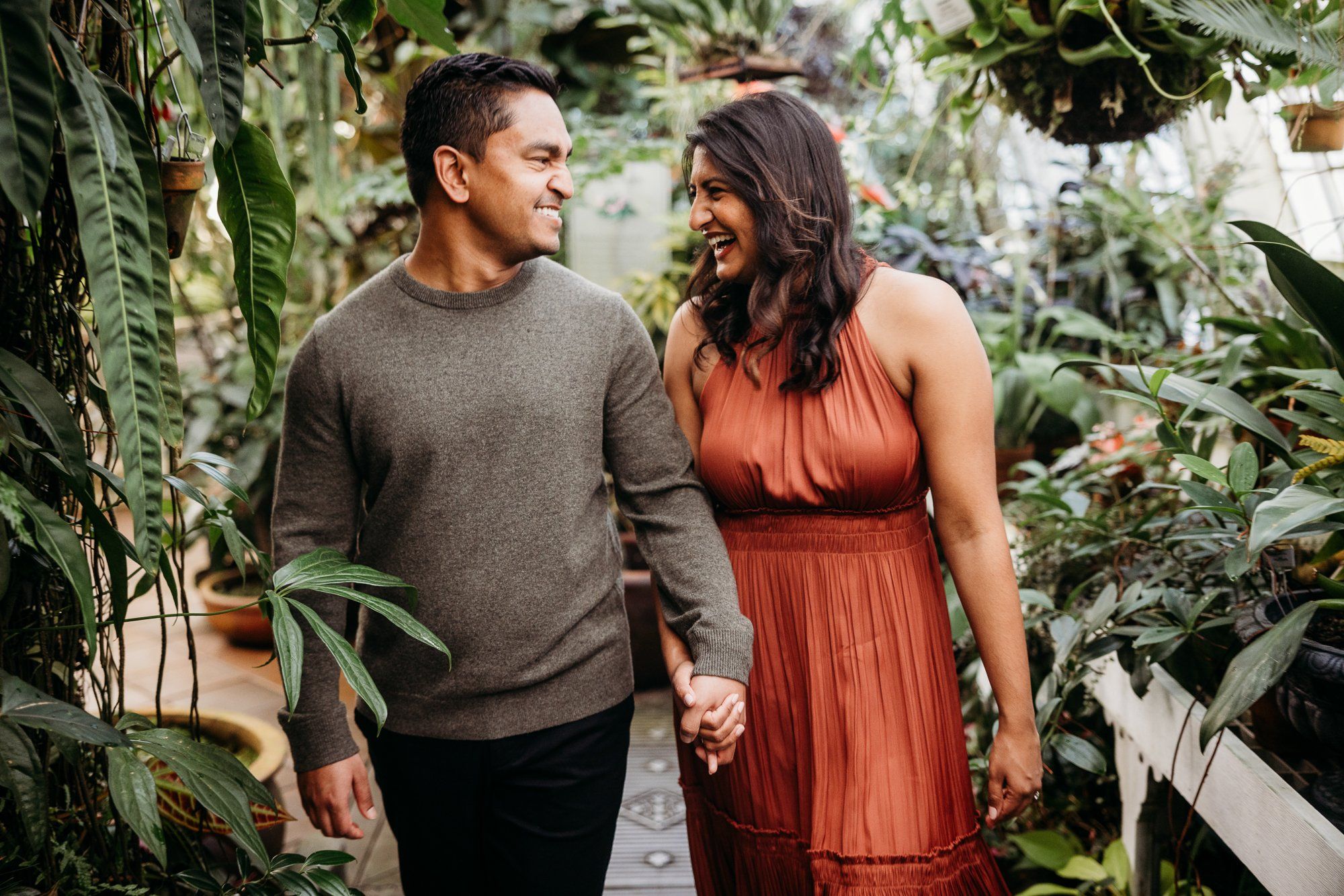 Bay Area couple during an engagement session at golden hour