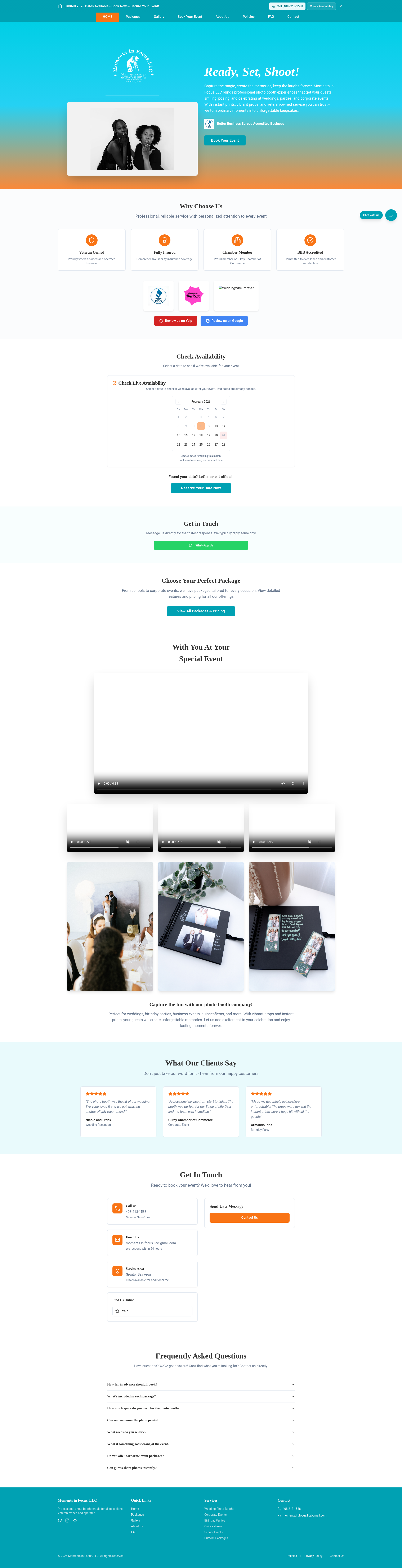 Moments in Focus LLC - Photo Booth in San Jose
