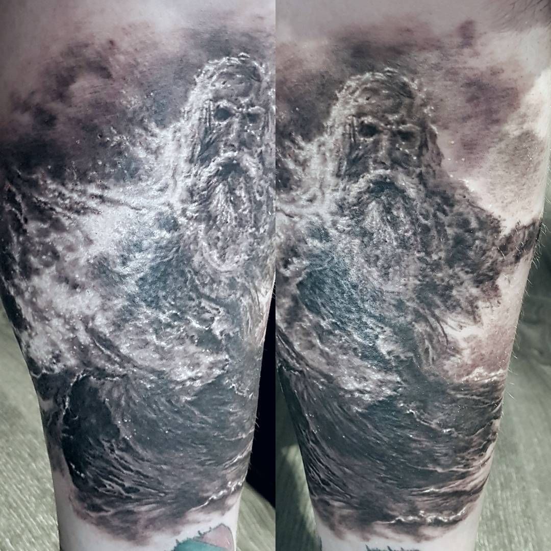Black & White Zeus Tattoo 13