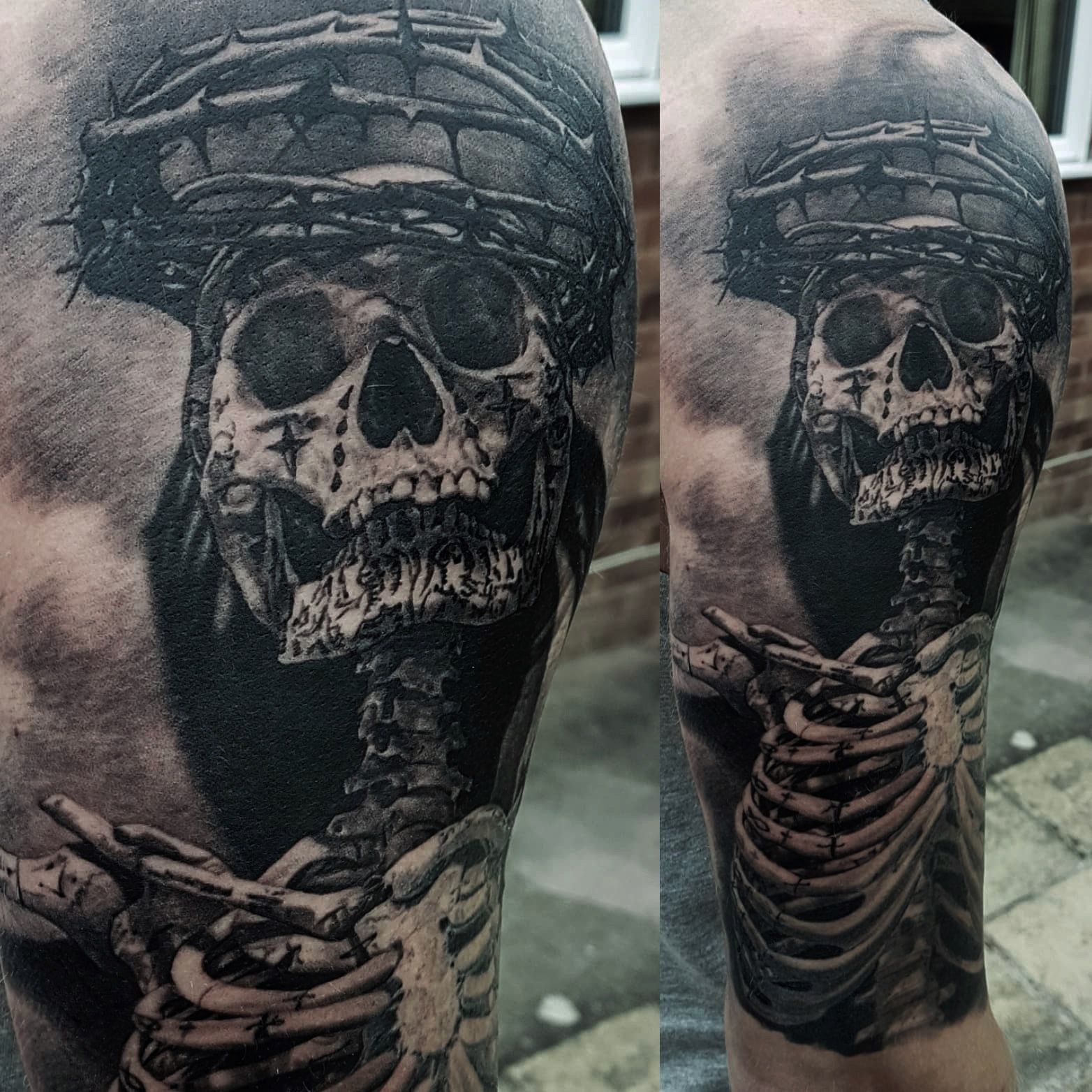Black & White  Skeleton Tattoo 41