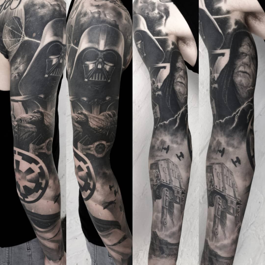Star Wars sleeve tattoo