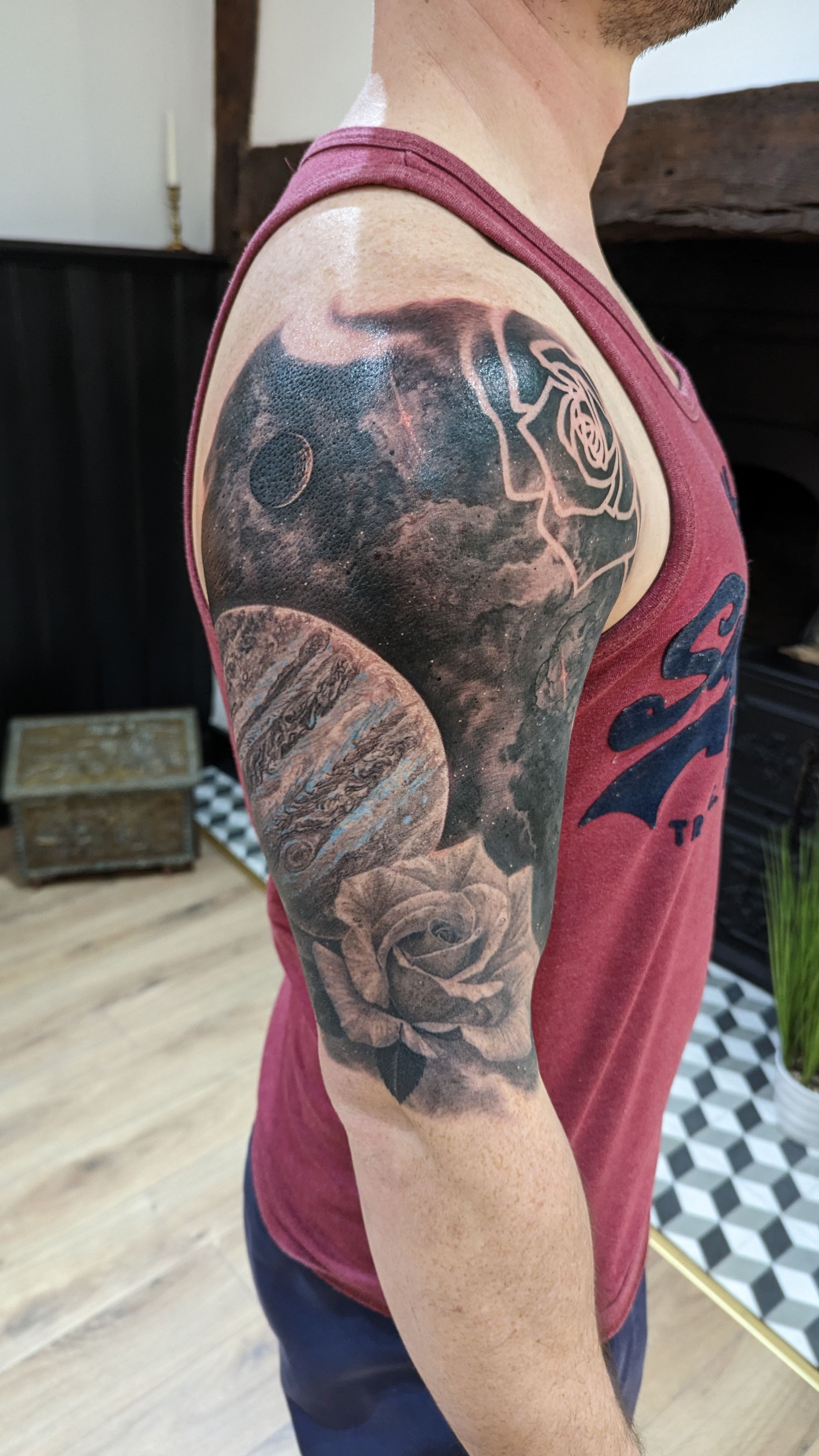 Jupiter universe and roses