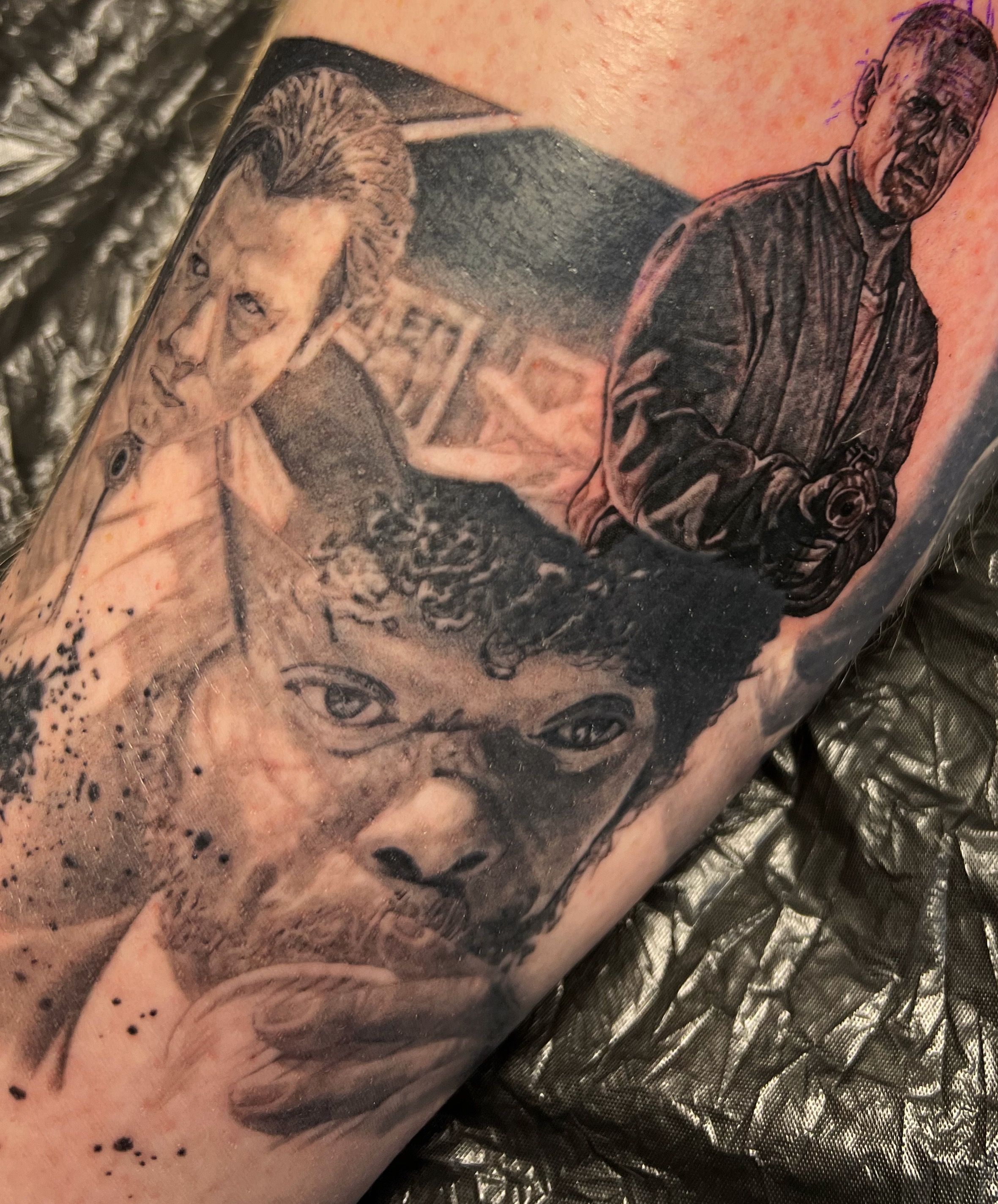 Black & White Pulp Fiction Tattoo 19