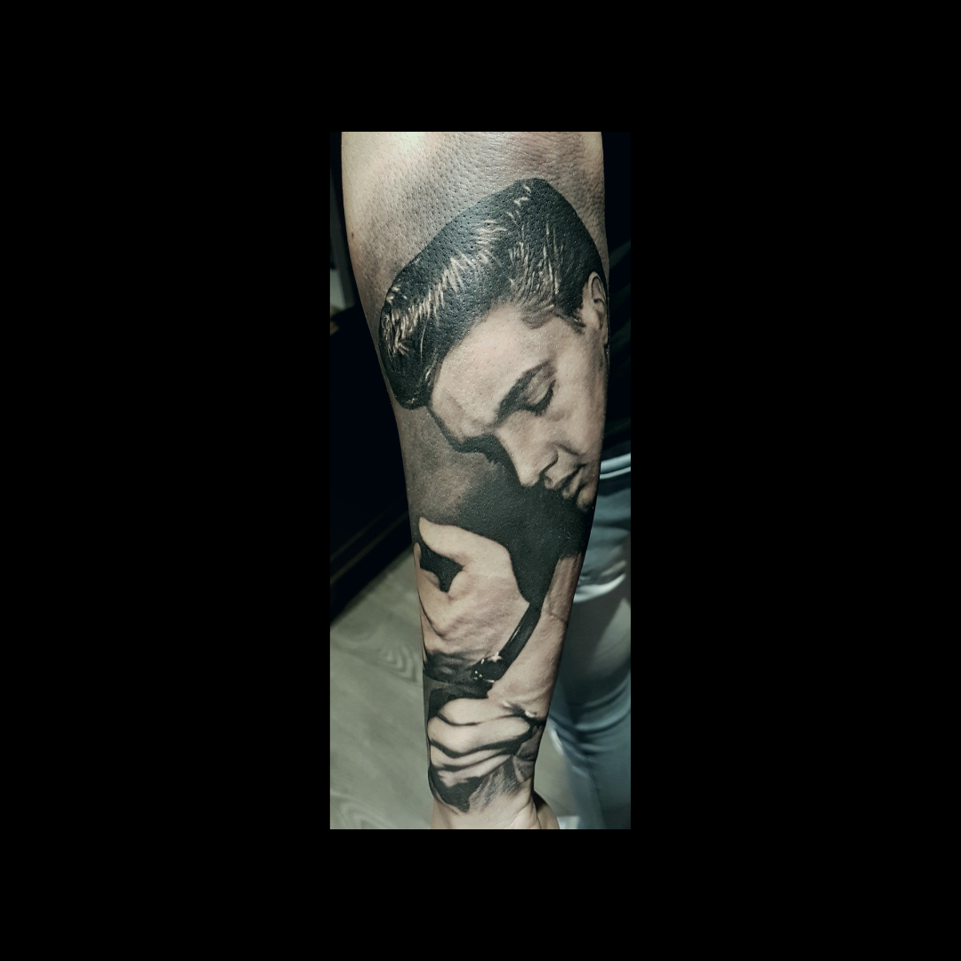 Black & White Elvis Tattoo 1