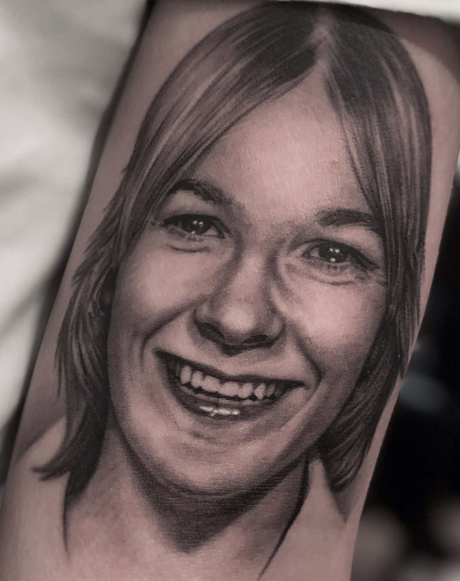 Black & White women portrait Tattoo 20