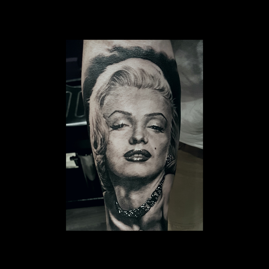 Black & White Marilyn Monroe Tattoo 4