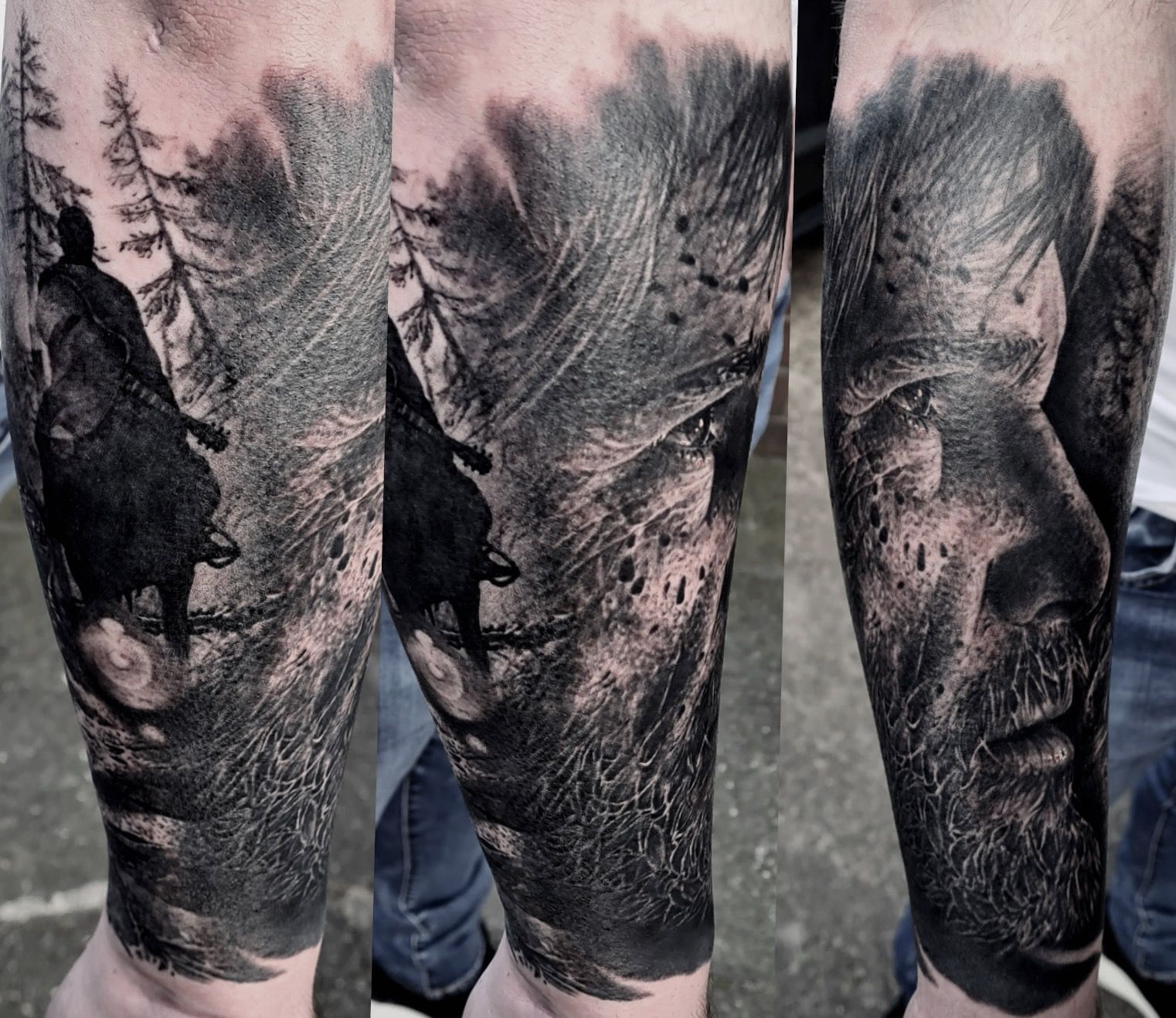 Black & White Last of us 2 Tattoo 31