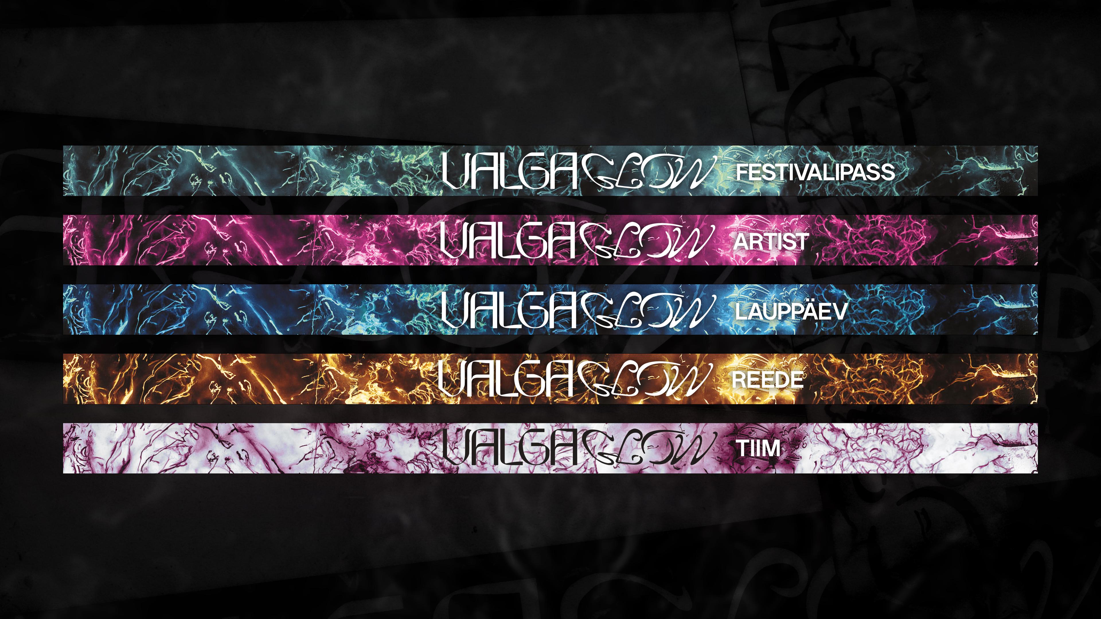 Valga Glow ◦ Festival Wristbands ◦ Different Tiers & Colors 