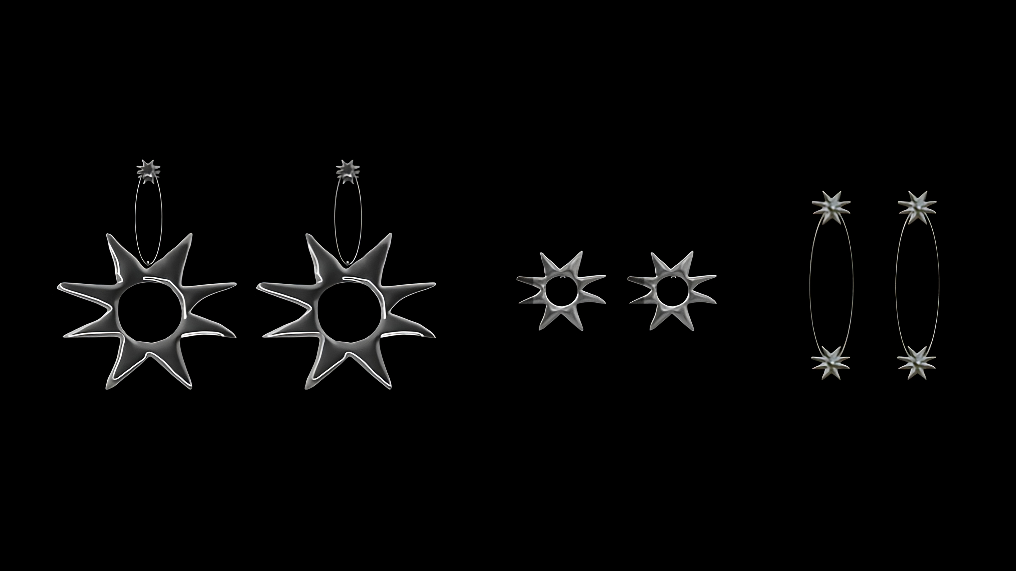 relure ◦ earrings ◦ 3D render