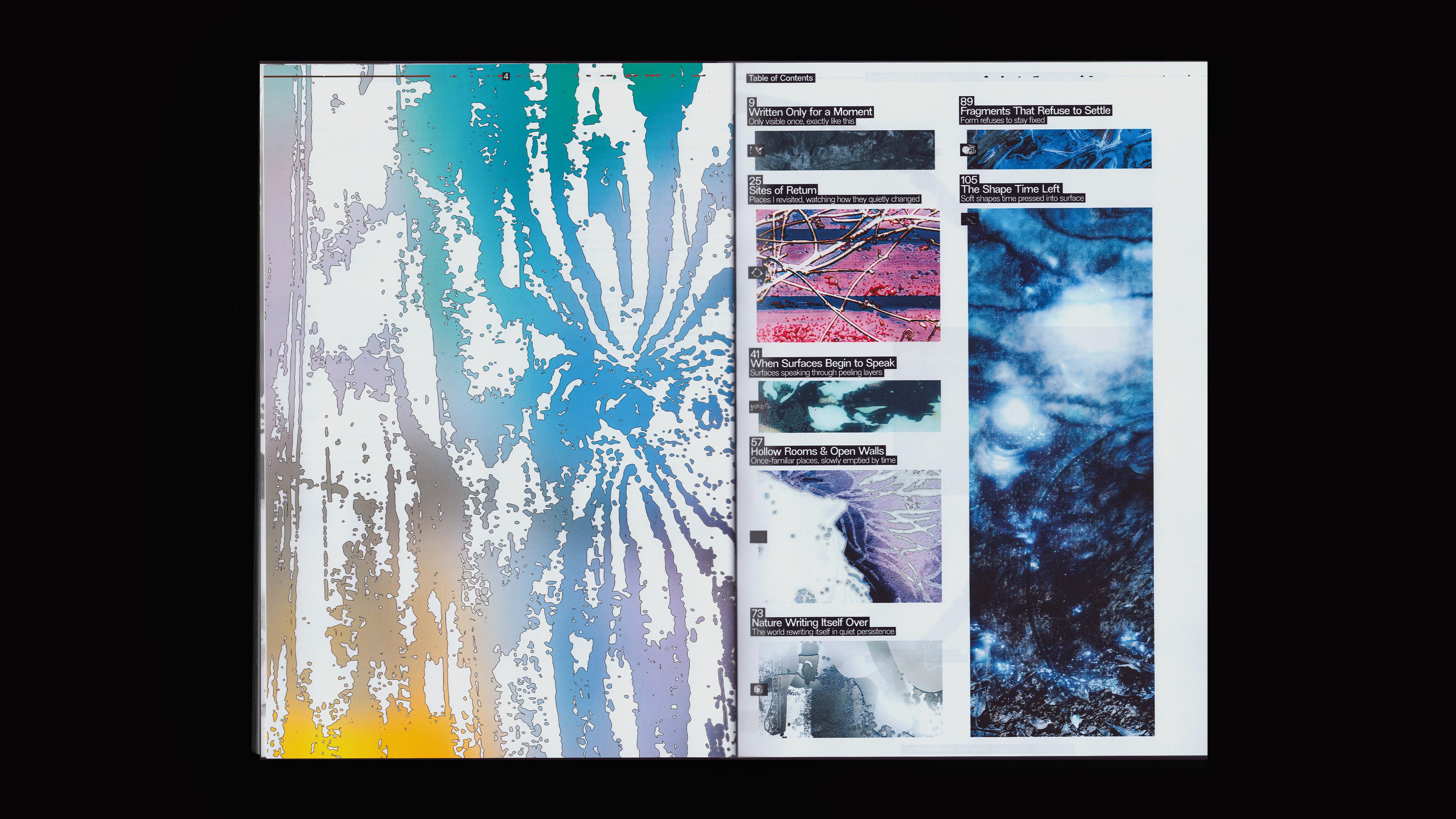 The Table of Contents spread