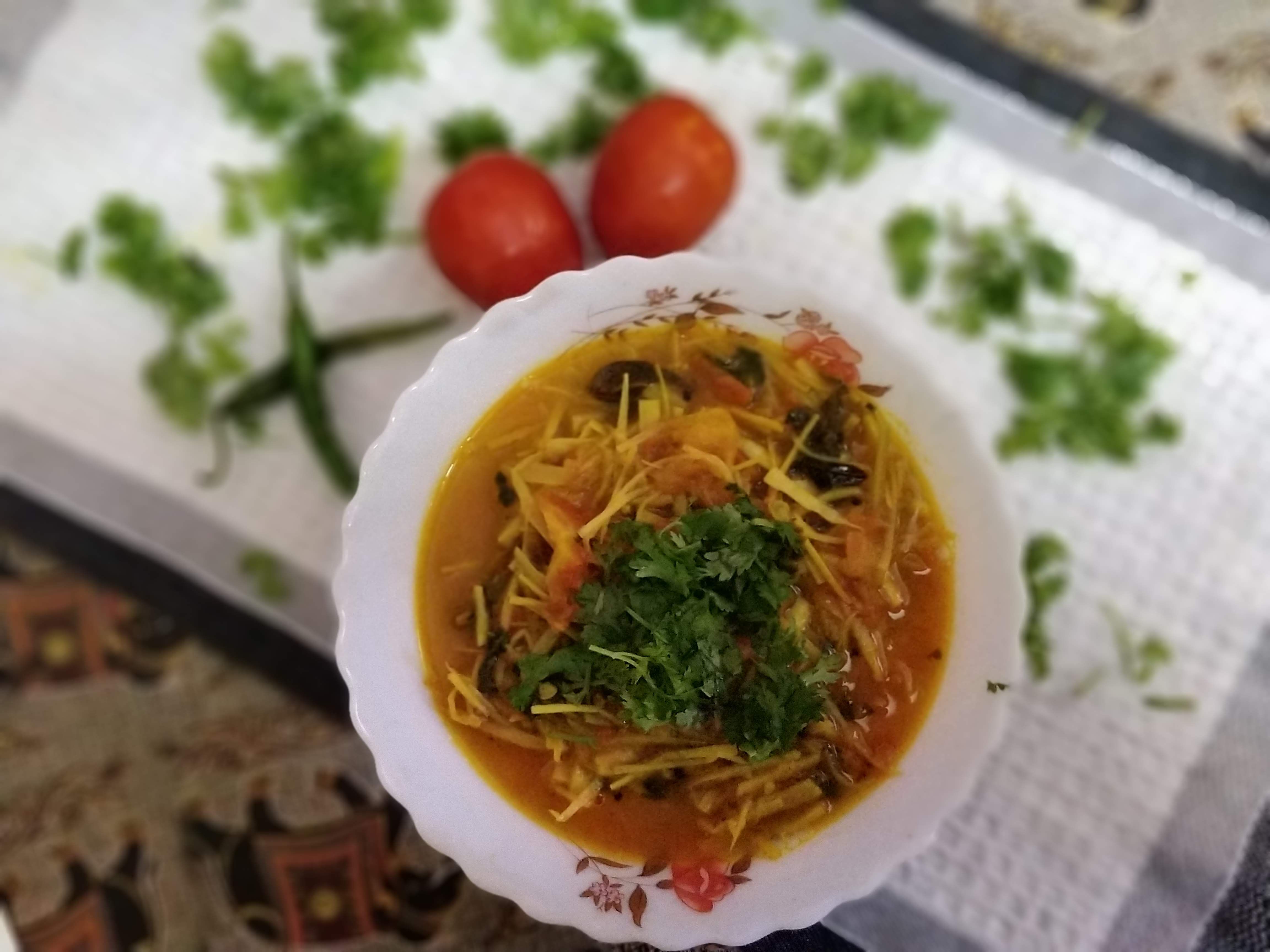 Kareel Tamatar: Bamboo Shoots Curry with Tomato