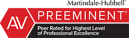 Martindale-Hubbell AV Preeminent, peer rated for the highest level of professional excellence