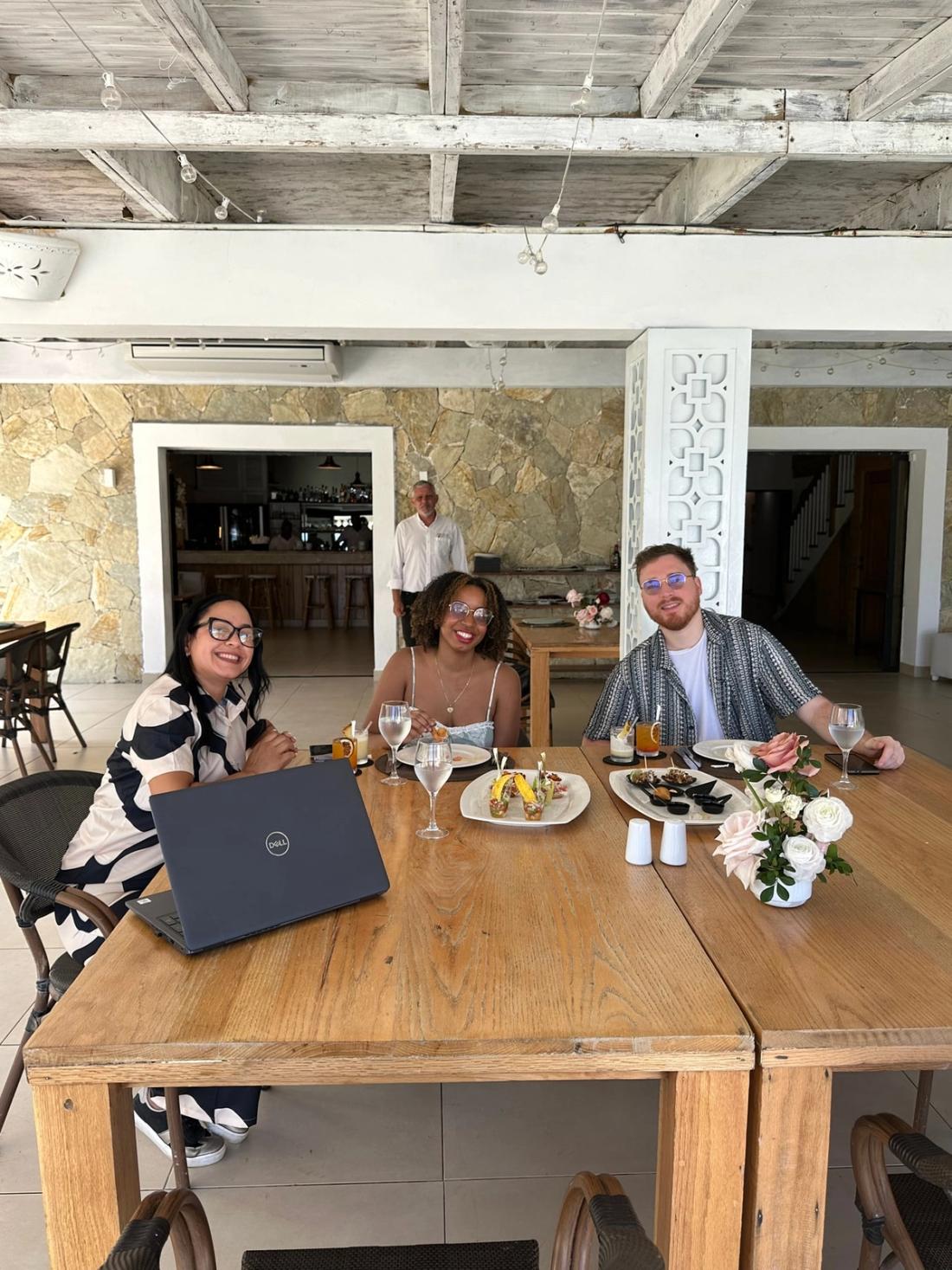 Grecia Mejía supporting a destination bride during wedding preparations in Punta Cana