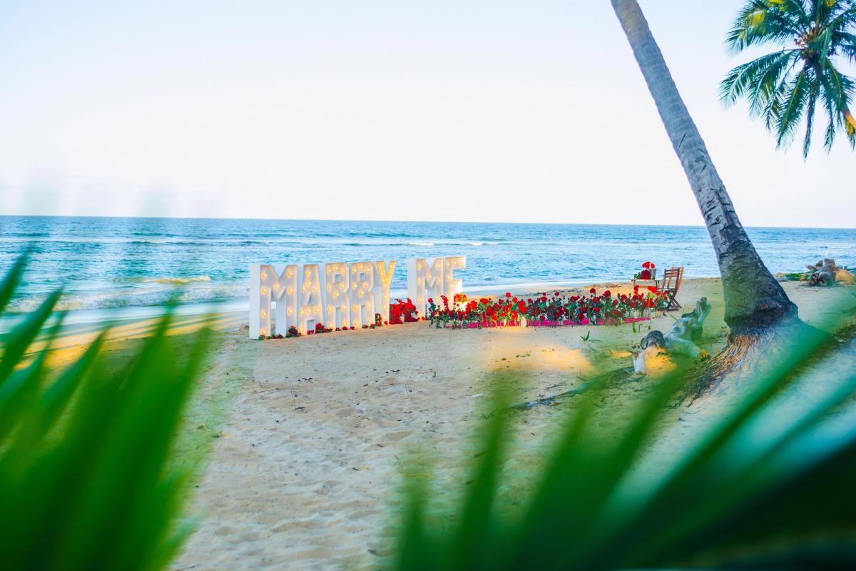Pedidos de Casamento em Punta Cana: vista principal 4 em uma praia privativa de Uvero Alto, Punta Cana.