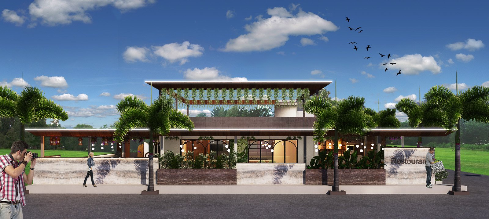 Cafe Elite — architecture project in Shivamogga village, karnataka