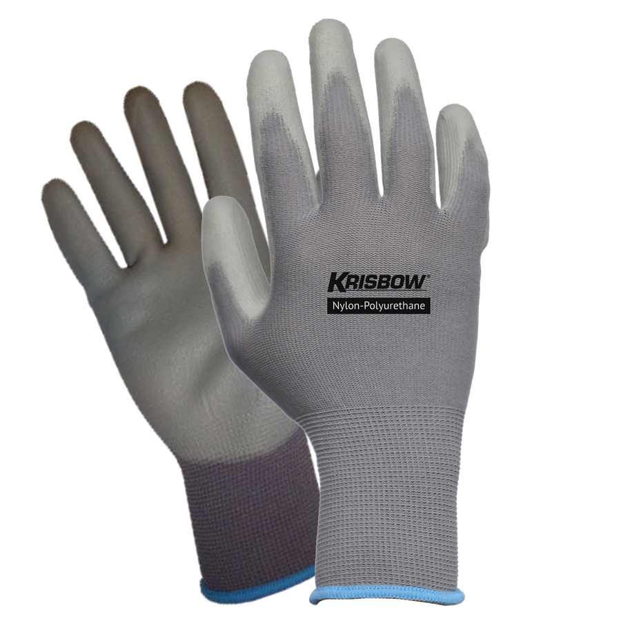 Krisbow Nylon PU Coated Mechanical Gloves