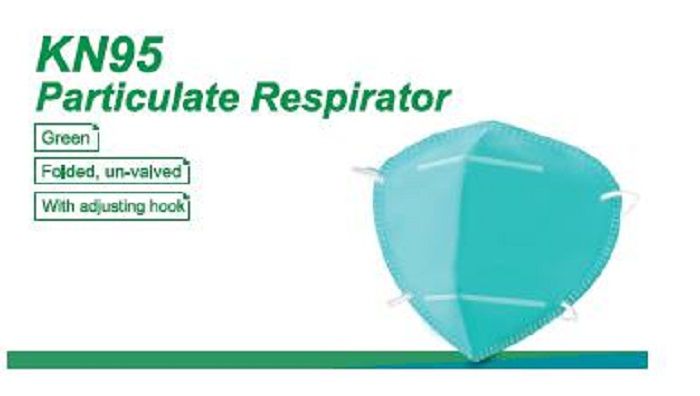 Krisbow KN95 Particulate Respirator Earloop Green