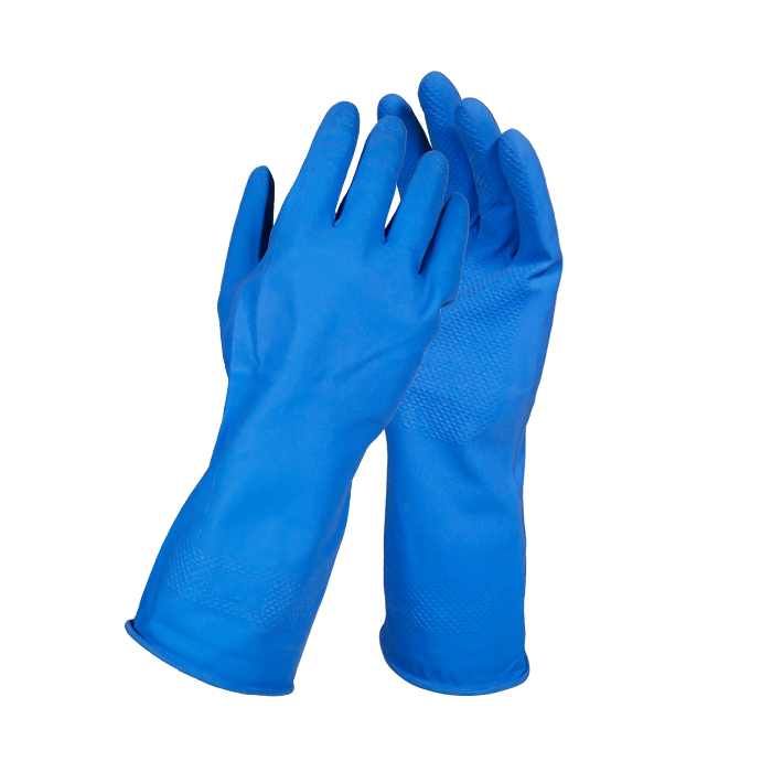 Krisbow Latex Work Gloves Medium Blue