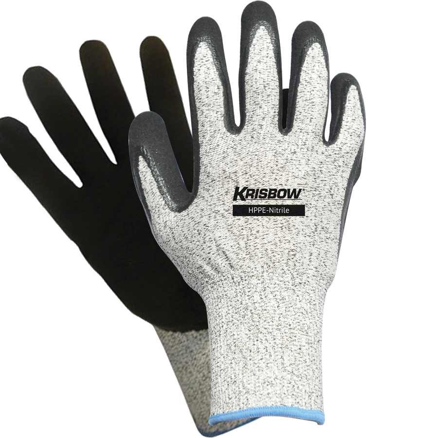 Krisbow HPPE Nitrile Cut Resistant Gloves