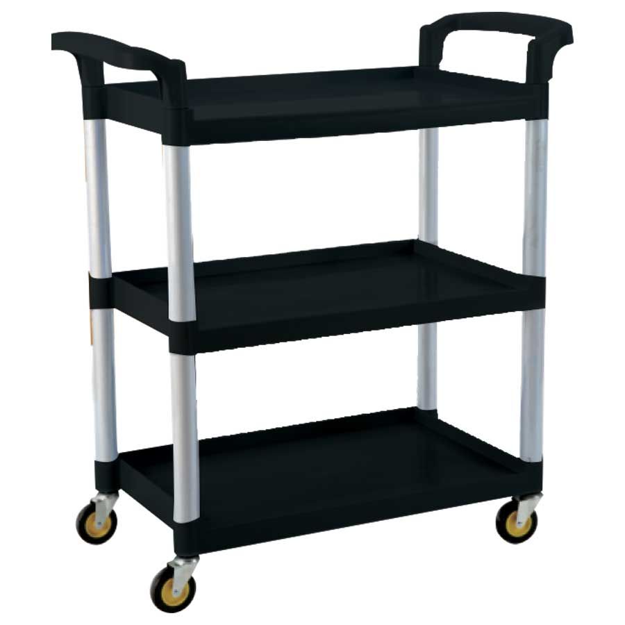 THREE STEP TROLLEY BLACK 80X41X90CM