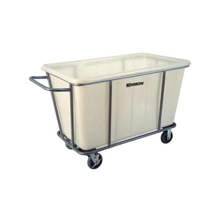 LAUNDRY BIN TRUCK W/HANDLE WHITE MRBT-WH