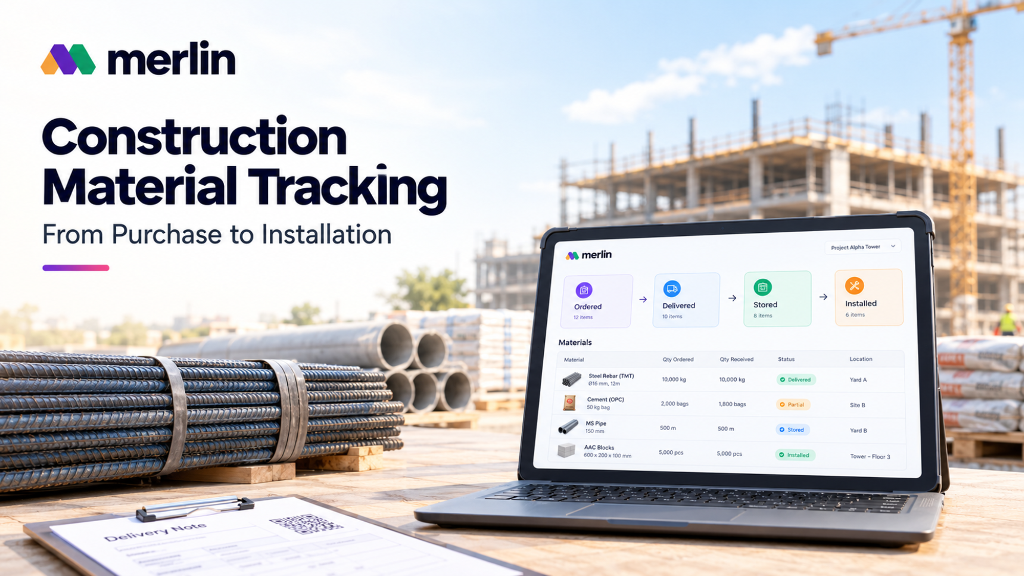 Construction Material Tracking: How to Monitor Materials From Purchase to Installation
